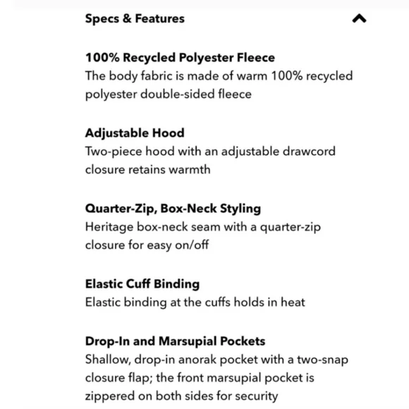 Patagonia Limited Edition Cagoule Fleece Navy Vision Quest Pullover Parka Jacket